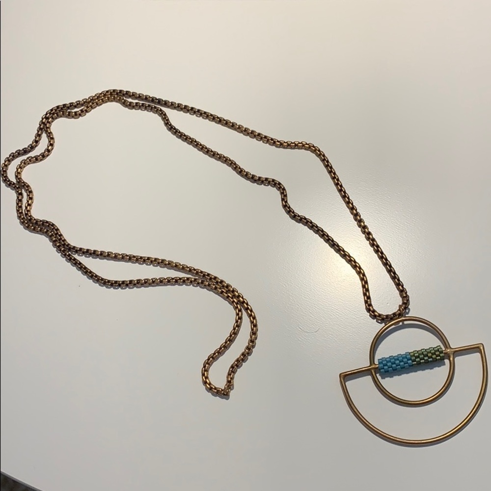 Statement Necklace with beaded detail.